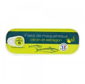 Filets de maquereaux citron et estragon conserve 176g