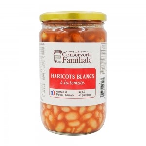 Haricots blancs à la tomate conserve 720ml - La Conserverie Familiale