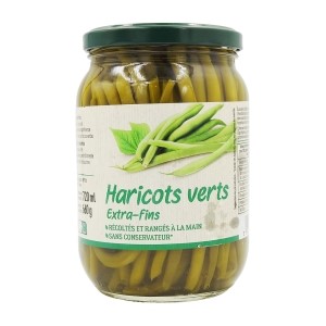 Haricots verts entiers extra fin bocal 720ml