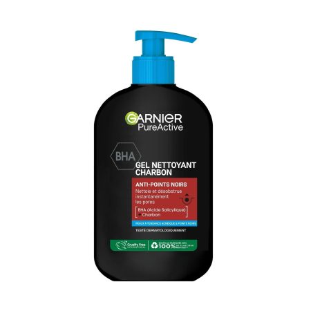 Nettoyant visage doux pour le visage au charbon 250ml - Garnier