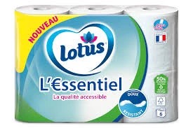 Papier toilette l'essentiel x6 - Lotus