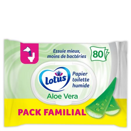 Papier toilette humide aloé véra x80 - Lotus