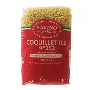 Pâtes Coquillettes n°252 paquet 500g - Savino Pasta