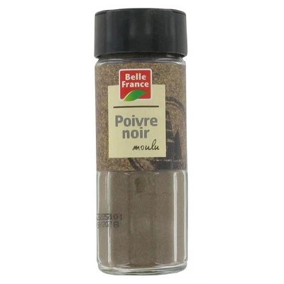 Poivre noir moulu 50g - Belle France