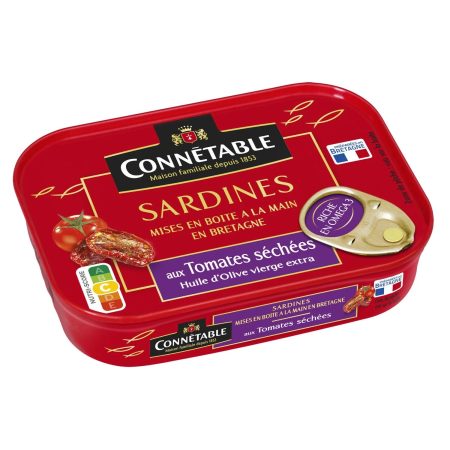 Sardines huile d'olive et tomates séchées 135g - Connetable