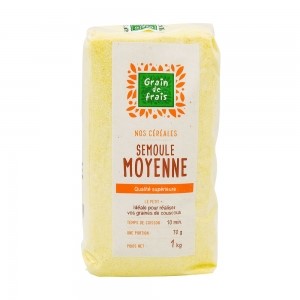 Semoule moyenne paquet 1kg - Grain de Frais